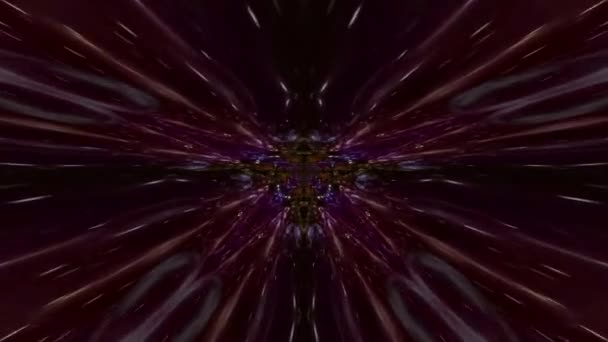 Animación Fondo Abstracto Ciencia Ficción Repetitivo Con Brillo Colorido Galaxia — Vídeo de stock