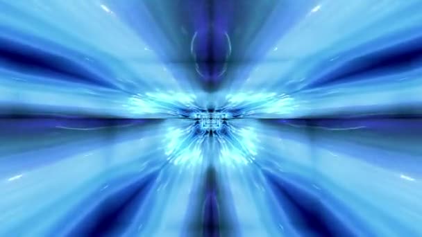 Анимация Абстрактного Повторяющегося Научно Фантастического Фона Голубой Петлей Темной Галактике — стоковое видео