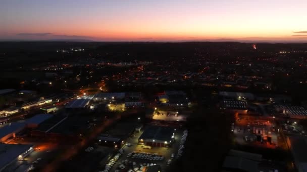 Ein Geschäftiges Nachtleben Der Stadt Worcestershire England Großbritannien — Stockvideo