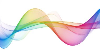 Güzel Çok Renkli Işıklı Soyut Dalgalar Tasarımı