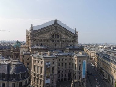 Paris, Fransa Operası 'nın hava manzarası.