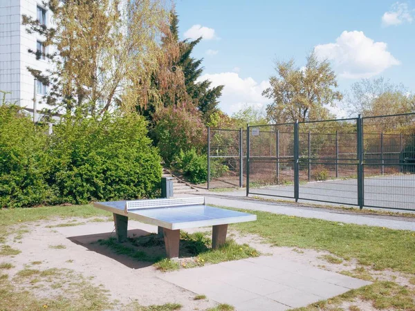 Блакитний Настільний Тенісний Стіл Берліні Marzahn — стокове фото