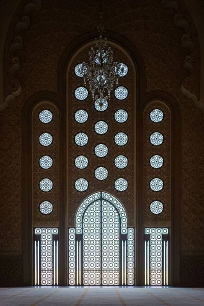 Wnętrze Meczetu Hassan Casablance Maroko — Zdjęcie stockowe