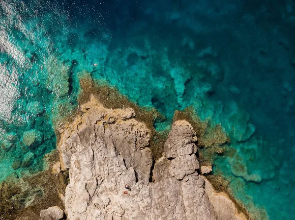 Vue Aérienne Merveilleuse Mer Des Caraïbes Des Îles Tremiti Italie — Photo