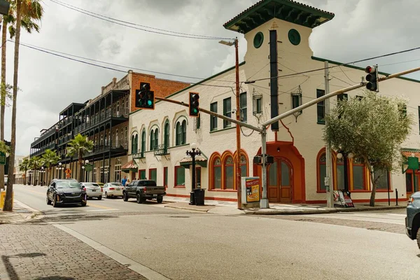 Tampa Florida Geleneksel Binalarla Tarihi Ybor Şehri Manzarası — Stok fotoğraf