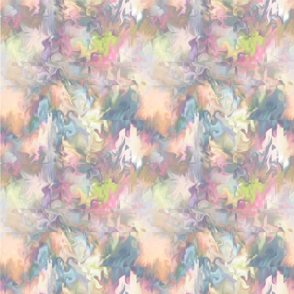 Glitch Style Colorful Cloud Wall Illustration Pattern Design — Stock Photo, Image