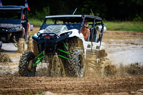 Atv People Driving Racing Dirty Muddy Field Rock Fest 2020 — Stock Photo, Image