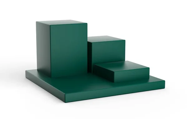 การแสดงผล ของ นตอน Cube Podium แพลตฟอร ยวหร นหล างส าหร — ภาพถ่ายสต็อก