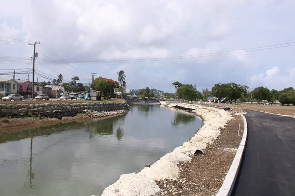 Foto Constitution River Completado Bridgetown Barbados — Foto de Stock