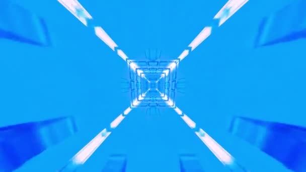 Een Animatie Van Een Eindeloze Lus Blauwe Abstracte Vormen Die — Stockvideo