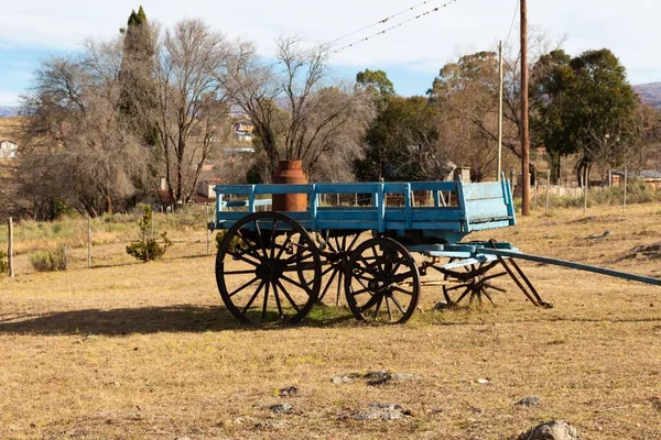 Vieux Chariot Lait Bois Les Montagnes Cordoue Argentine — Photo