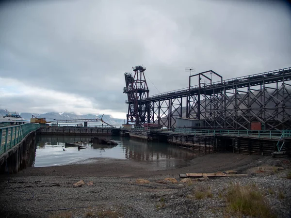 Abandoned Coal Mine Cloudy Day — Stock Photo, Image