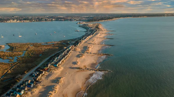 Ein Faszinierender Blick Aus Der Vogelperspektive Auf Die Küste Bei — Stockfoto