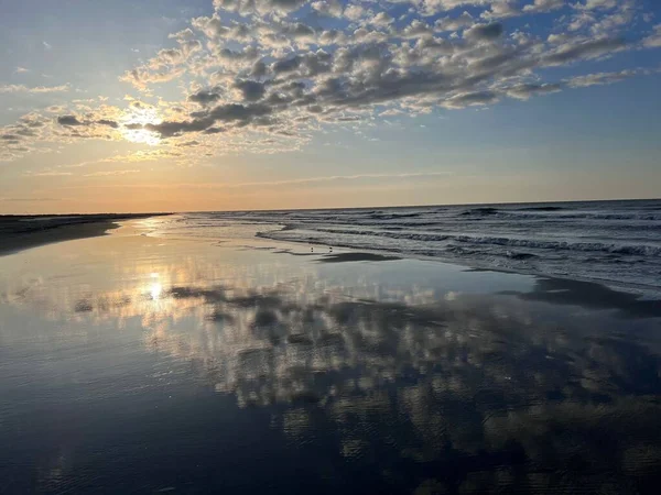 Breathtaking Sunrise Clouds Coast South Carolina Usa — Stock Photo, Image