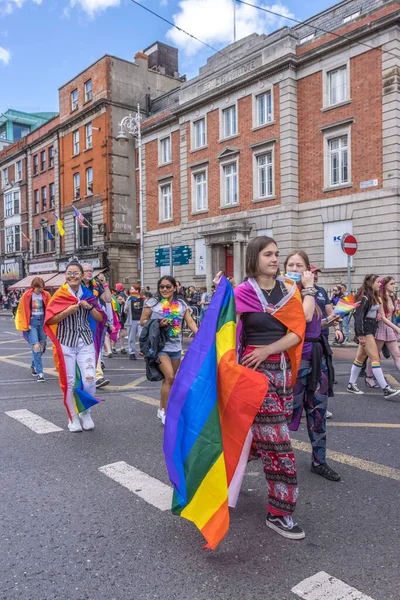 Den Rosa Lady Hockey Promenad Pride Festival Dublin Staden Irland — Stockfoto