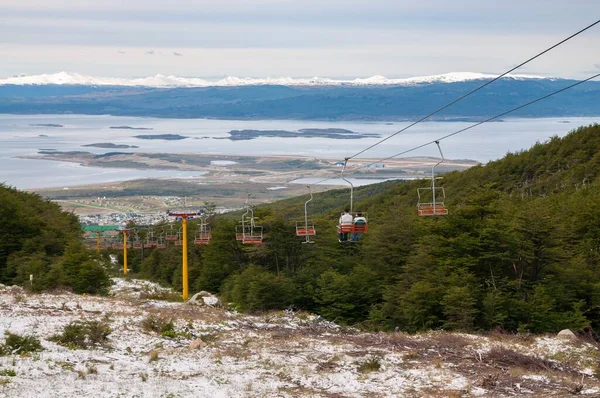 Chairlift Cloudy Day Ushuaia Argen — Stock Photo, Image
