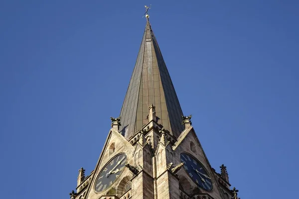 Famous Maria Catholic Church Cross Germany Clear Blue Sky — Stock Photo, Image