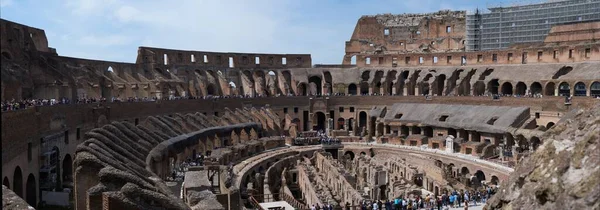 Een Prachtig Uitzicht Van Binnen Een Colosseum Rome — Stockfoto