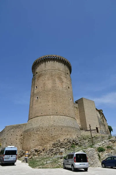 Castelo Medieval Tricarico Uma Aldeia Rural Região Basilicata Itália — Fotografia de Stock