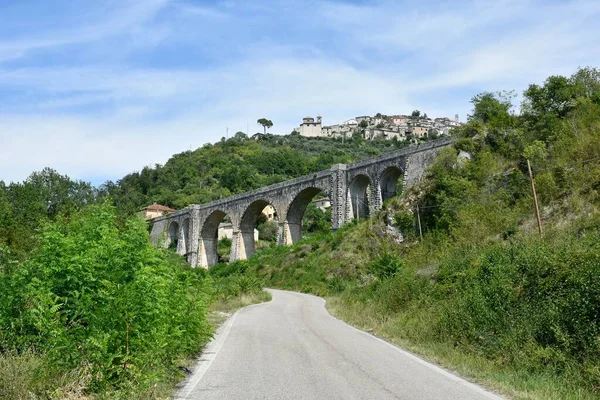 Vista Panoramica Paese Del Lazio — Foto Stock
