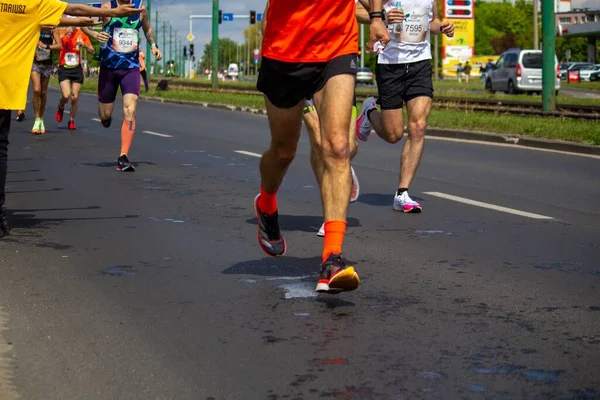 Pernas Dos Participantes 2022 Wings Life World Run Poznan Polônia — Fotografia de Stock