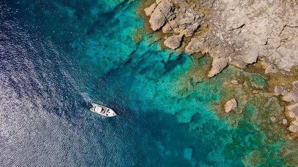 Vue Aérienne Merveilleuse Mer Des Caraïbes Des Îles Tremiti Italie — Photo