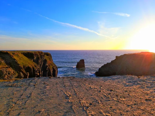 บเขาชายฝ สวยงามใน Cornwall — ภาพถ่ายสต็อก