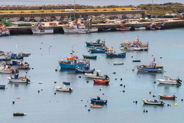 Vista Porto Pesca Com Barcos Pesca Mar — Fotografia de Stock