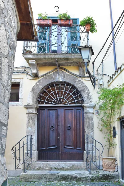 Plan Vertical Une Vieille Porte Maison Vintage Italie — Photo