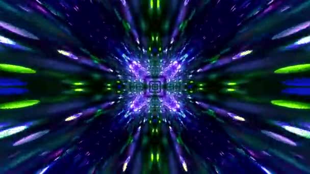 Анімація Абстрактного Повторюваного Наукового Фону Фіолетовою Петлею Темній Галактиці — стокове відео