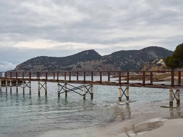 Старый Деревянный Мост Camp Mar Майорка Балеарские Острова Испания — стоковое фото