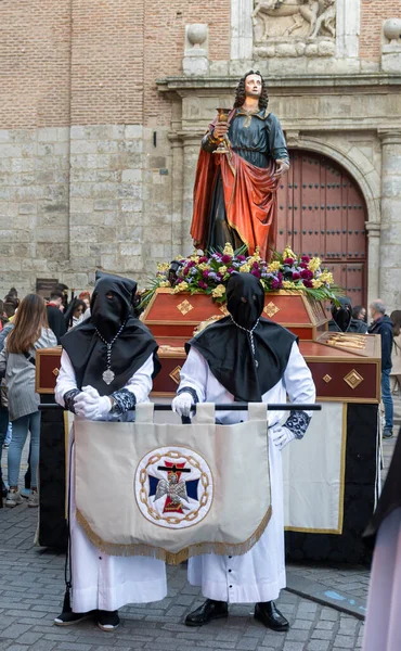Une Semaine Sainte Valladolid Procession Avec Passage San Juan Évangélisatrice — Photo