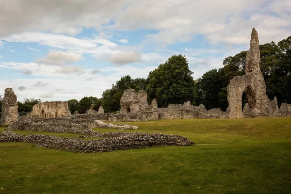Ruin Medieval Cluniac Priory Our Lady Thetford Norfolk Velká Británie — Stock fotografie