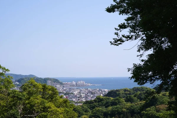 Vista Ciudad Kamakura Desde Las Colinas Vecinas — Foto de Stock