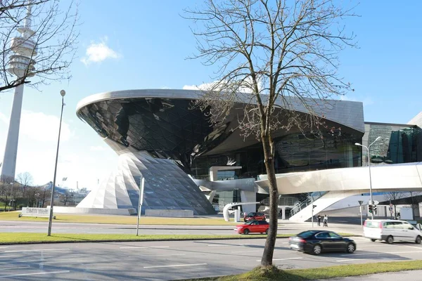 Krásná Moderní Budova Mnichově Německo Dodací Centrum Bmw — Stock fotografie