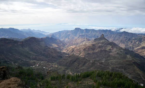 Uma Bela Vista Roque Nublo Gran Canaria Ilhas Canárias Espanha — Fotografia de Stock