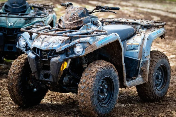 Muddy Dirty Blue Atv Rock Fest 2020 Racing — Stock Photo, Image