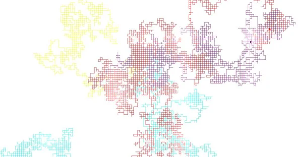 Eine Weltkarte Mit Bunten Quadraten Auf Weißem Hintergrund — Stockfoto