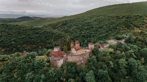 Luftaufnahme Des Motsameta Klosters Umgeben Von Dichten Bäumen Kutaisi Georgien — Stockfoto
