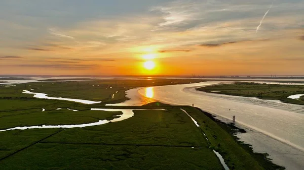 夕日と大自然の絶景ショット — ストック写真