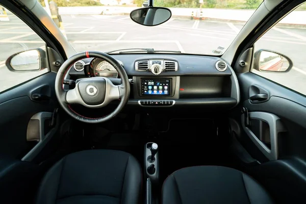 Interior Smart Fortwo Carro Parte Dianteira — Fotografia de Stock