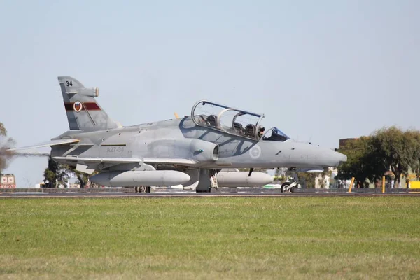 Uma Aeronave Raaf Bae Hawk Taxiagem — Fotografia de Stock