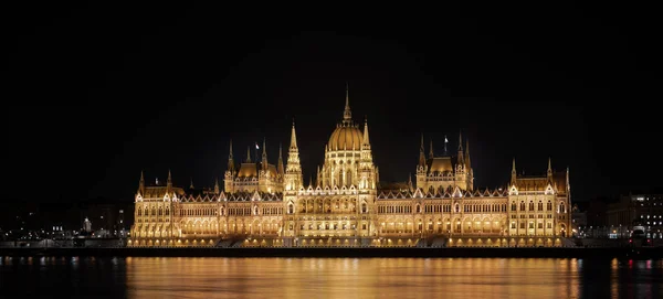 Beautiful Landscape Parliament Building Night Budapest — Stock Photo, Image