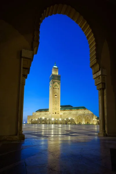 Uma Foto Vertical Mesquita Hassan Casablanca Marrocos — Fotografia de Stock