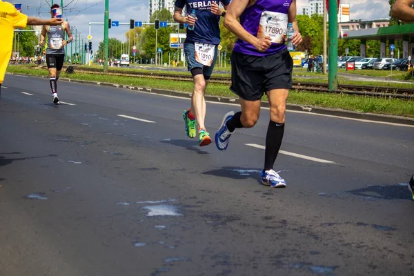 Pernas Dos Participantes 2022 Wings Life World Run Poznan Polônia — Fotografia de Stock