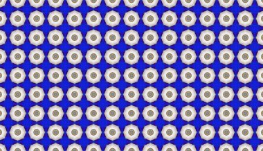 Afrika halısı gibi mavi ve beyaz renklerde kusursuz bir Hint işlemesi.