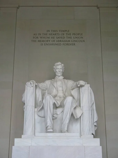 Pohled Lincolnovu Sochu Washingtonu — Stock fotografie