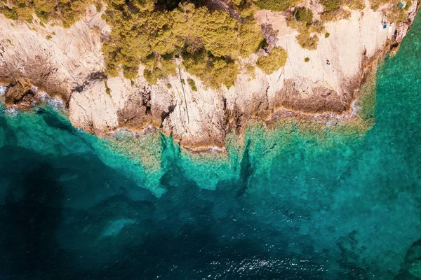 Vue Aérienne Merveilleuse Mer Des Caraïbes Des Îles Tremiti Italie — Photo