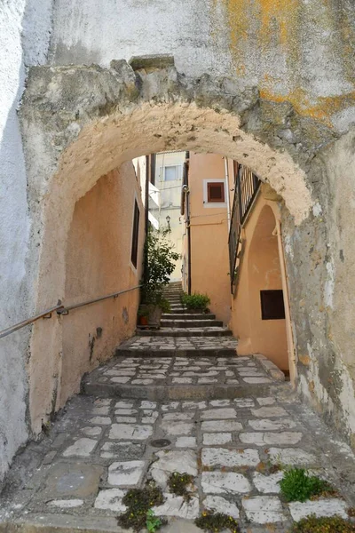 Street Old Houses Tricarico Rural Village Basilicata Region Italy — Stok fotoğraf