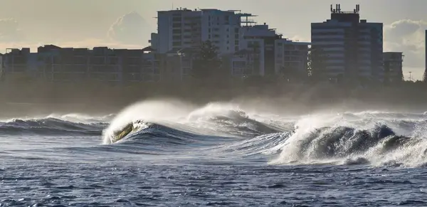 Een Late Namiddag Surfen Aan Sunshine Coast Van Queensland Australië — Stockfoto